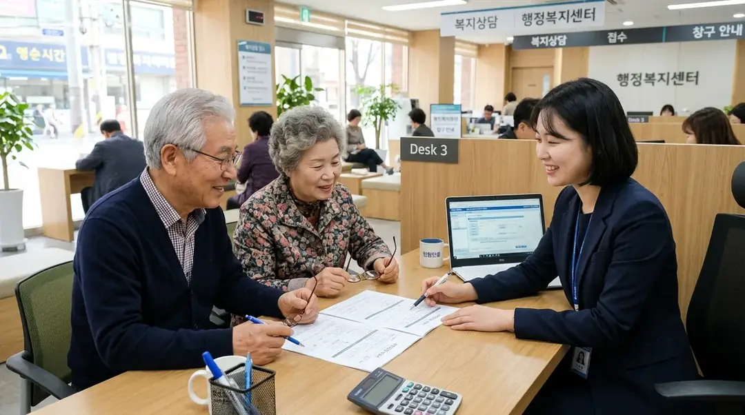 “소득 하위 70% 탈락 막는 법!” 2026 기초연금 단독가구 월 40만 원 인상안과 소득인정액 모의계산·재산가액 공제 3대 절세 공식 보조 통계 및 현장 인포그래픽