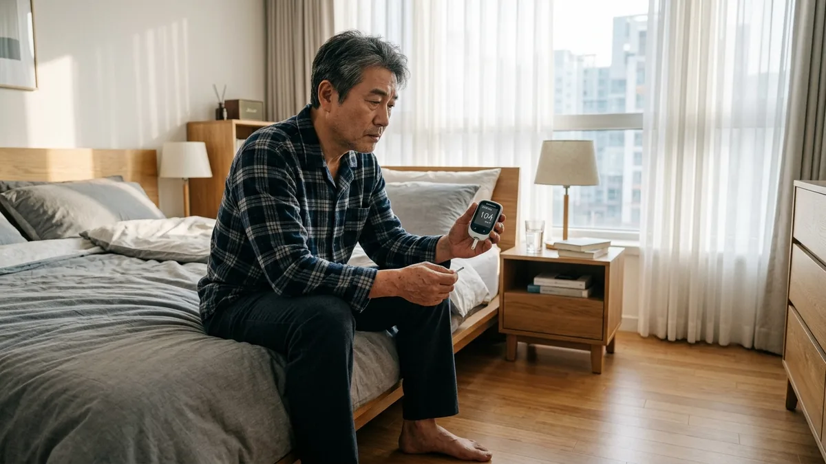 “밤새 굶었는데 왜 아침 혈당이 더 높지?” 2026 당뇨·전단계 ‘새벽 현상’ 원인과 취침 전 1스푼 혈당 방어 수칙 - 공복혈당 새벽현상