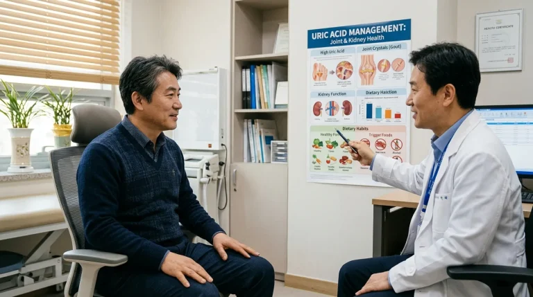 술 안 마셔도 엄지발가락 붓는 통풍의 진짜 이유? 믹스커피·과당과 요산 배출 신장 기전 및 2026 요산 수치 정상화 가이드 - 통풍 요산 수치