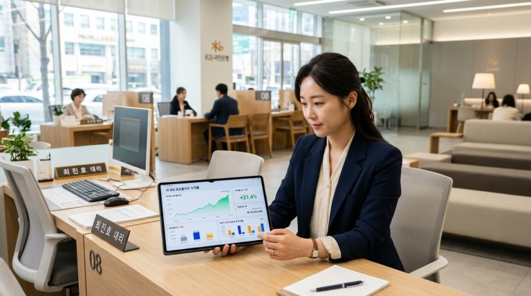 ISA 계좌 포트폴리오 검토 중인 직장인