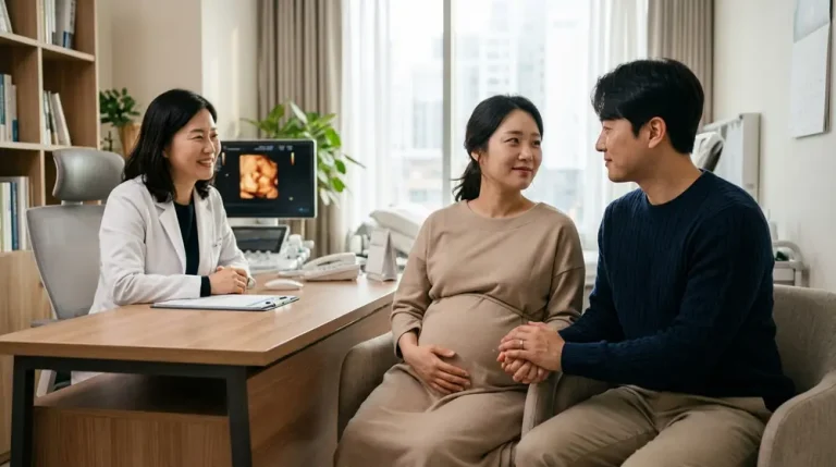 배우자 출산전후휴가 50일 전 분할 확대로 산부인과 검진에 동행하여 임신부 아내를 보살피는 남편